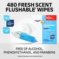 thumbnail image 5 of Equate Flushable Wet Wipes, Fresh Scent, 480 Wipes (10 Pack), Compare to Cottonelle®, 5 of 15