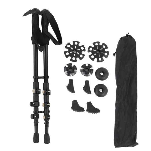 Bastones plegables para caminar, 2 uds. Bastones de senderismo Bastones plegables de aluminio Equipo de senderismo Fiabilidad excepcional