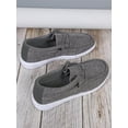 thumbnail image 4 of Men's Elastic Linen Slip-on Shoes With Splatter Paint Sole For Casual And Daily Wear, Grey, 4 of 5