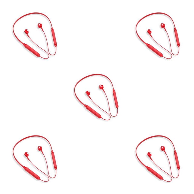 Auriculares para el cuello Cateissary Bluetooth USB inalámbrico rojo 5Conjunto