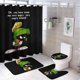 thumbnail image 1 of Juego de 4 cortinas de ducha Marvin The Martian con alfombrillas antideslizantes, tapa de inodoro y alfombrilla de baño, cortina de ducha impermeable con dibujos animados para niños con 12 ganchos,, 1 of 8