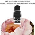 thumbnail image 4 of Square 2Pack PU Leather Peony Cruise Luggage Tag with Privacy Cover and Name ID Tag for Travel Handbags Backpacks Luggage Tags, 4 of 6