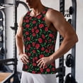 thumbnail image 5 of Salouo Cherry for Men's Tank Tops,Sleeveless Muscle Shirts for Men Quick Dry Workout Tank Top Gym Muscle Tee Fitness Bodybuilding Sleeveless T Shirt-4X-Large, 5 of 7