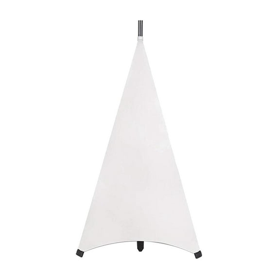 Universal DJ Stand Cover, Stretchable Height Flexible DJ Speaker Covers, Tripod Stretch Covers for Weddings Banquets , White 2 White 2 Sides
