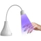 thumbnail image 1 of Lámpara de uñas LED UV, mini secador de uñas giratorio con luz Lotus manos libres, lámpara de curado de esmalte de uñas de secado rápido, lámpara de curado con flash de cuello de cisne para bricolaje, 1 of 5