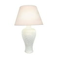 thumbnail image 3 of Simple Designs Textured Stucco Curvy Ceramic Table Lamp, 3 of 3
