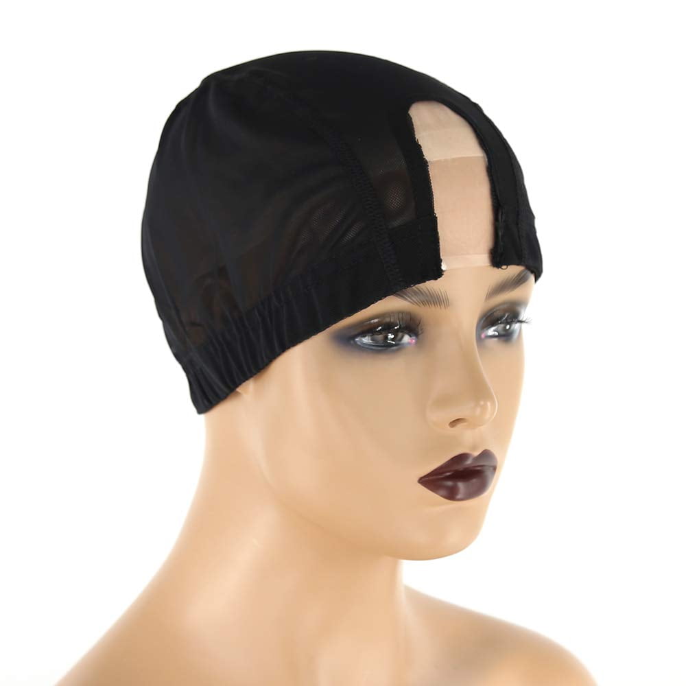 Black Mesh Dome Cap Breathable Glueless Stretchable Spandex Hair Net Weave  Cap for Making ONE Wig