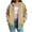 Khaki, variant on Kaemgyyd Women's Zip up Hoodies Lightweight Color Block Sweatshirt Casual Long Sleeve Drawstring Jacket Coat with Pockets