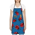thumbnail image 3 of Yiaed Colorful Ladybird Print Kitchen Apron with Hand Wipe Pockets,Big Pocket,Aprons for Women with Pockets, Waterproof for Cooking Baking, 3 of 7