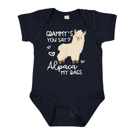 

Inktastic Grammy s You Say Alpaca My Bags Gift Baby Boy or Baby Girl Bodysuit