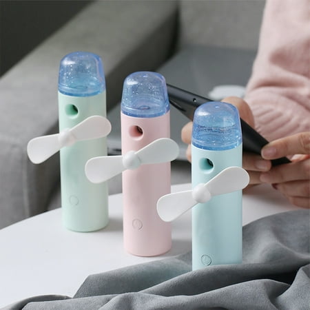 

Fairnull Mini Fan Easy to Carry Low Noise Micro USB Outdoor Mist Fan for Walking