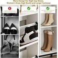 thumbnail image 6 of Garvee Rattan Shoe Storage Cabinet with Doors and 3 Flip Drawers, Freestanding Organizer with Adjustable Shelves for Entryway, Narrow Shoe Rack Cabinet for Hallway, Easy Assembly, White, 6 of 10