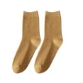thumbnail image 2 of Women's Spring And Autumn All Cotton Solid Color Comfortable And Breathable Stacked Socks Autumn Socks, 2 of 3