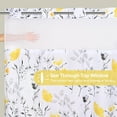 thumbnail image 2 of Ikfashoni Hookless Shower Curtain with Snap in Liner, Yellow Floral Waterproof Fabric Sheer Window Bath Curtain, 71"X74", 2 of 8