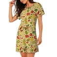 thumbnail image 2 of Daiia Fruits And Vegetables Print Women's Nightshirt Soft Nightgowns for Women Short Sleeve dress Short-sleeved Sleepwear, 2 of 6