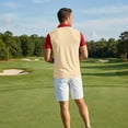 thumbnail image 4 of Inglocry Men's Polo Shirts Short Sleeve Golf Quick Dry Collared Moisture Wicking Athletic Performance Polo Shirt 2026 Khaki M, 4 of 8