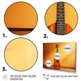 Designart "Yellow Music Melody Minimalist Guitar Serenade