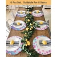 thumbnail image 4 of 15 Inch Round Placemats Set of 4, Spring Floral Non Slip Heat Insulation PP Table Mats, Purple Pink Blue Flower Botanical Ombre Washable Place Mats for Kitchen Dining Party Table Decor, 4 of 7