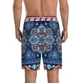 thumbnail image 3 of Kdxio Ethnic Mandala Print Mens Sleep Shorts Bottoms Soft Comfy Pajama Wear Pants with Drawstring Pockets, 3 of 7