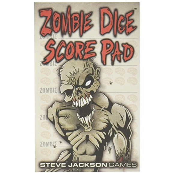 Zombie Dice Score Pad game