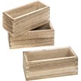 thumbnail image 1 of MyGift Rustic Torched Wood Magnetic Organizer Bins, Set of 3, 1 of 5