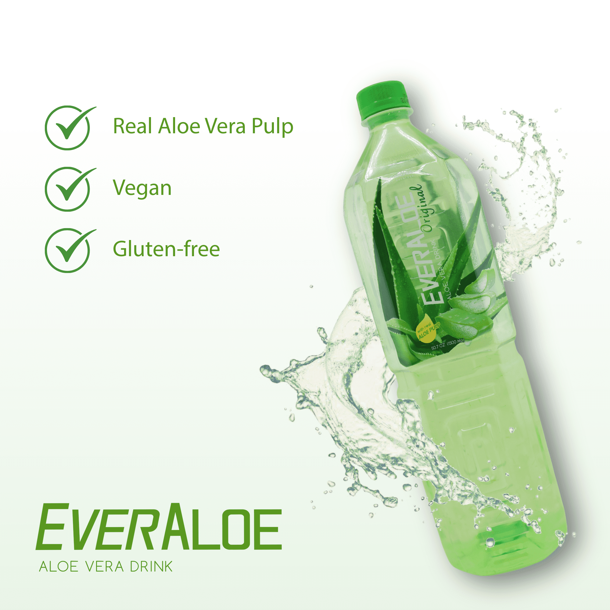 EverAloe Original ALOE VERA Drink, 50.7 fl oz (Pack of 1) | Aloe Vera Juice  - Walmart.com