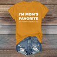 thumbnail image 5 of MEICHEN I'm Mom's Favorite Print Shirt Mother's Day T Shirts for Women Summer Fashion Clothing Tops, 5 of 6