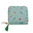 thumbnail image 1 of Monedero pequeño con cremallera Floral National Romantic, clip para billetes con estampado de flores y plantas, 1 of 5