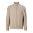 thumbnail image 6 of AZoiNM Men's Quarter Zip Pullover Sweatshirt, Long Sleeve Mock Neck Fleece Sweater, Casual Lightweight Layering Top, 6 of 12