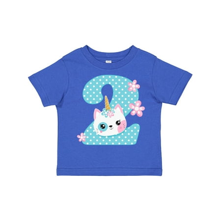 

Inktastic Unicorn Kitty 2nd Birthday Gift Toddler Toddler Girl T-Shirt