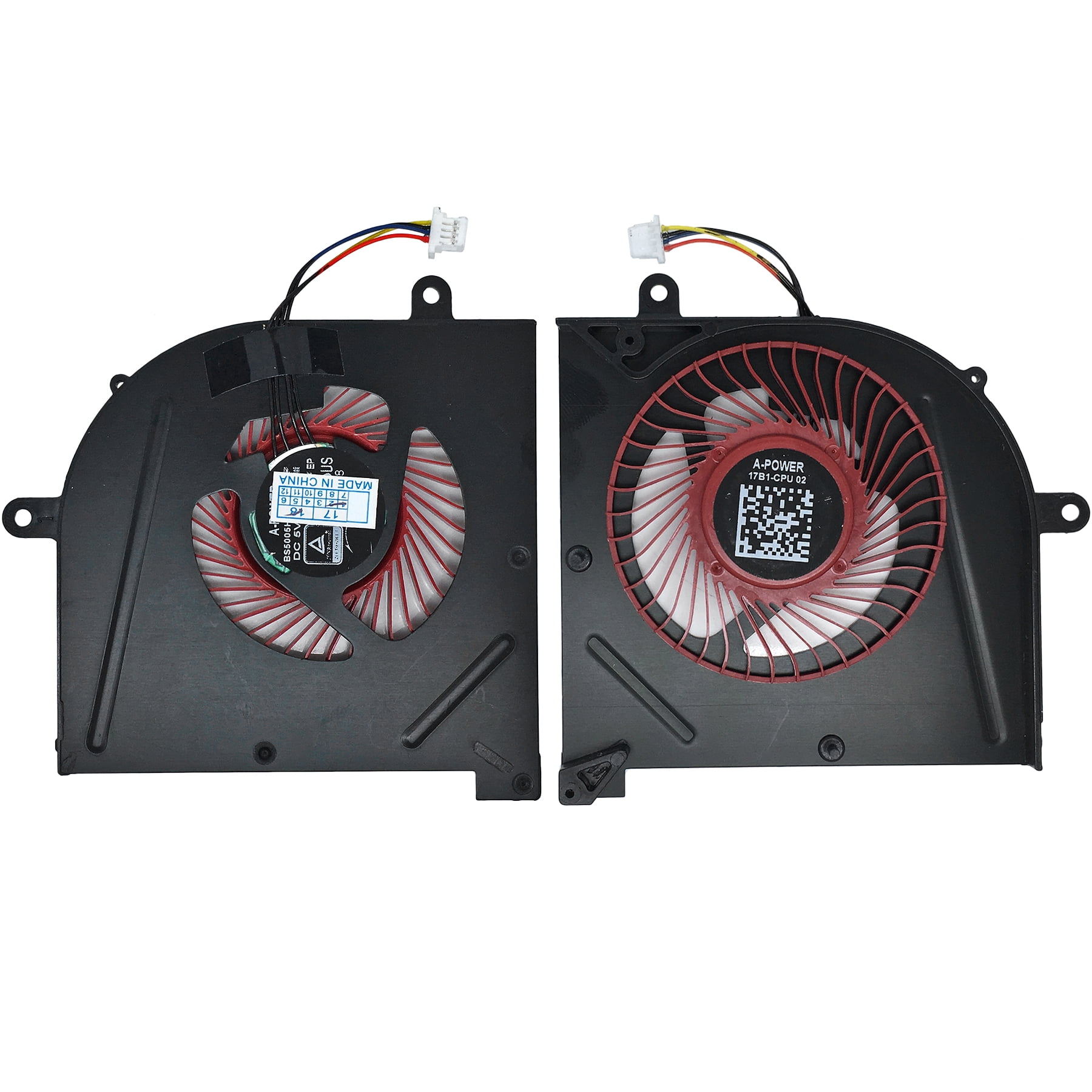 New CPU+GPU Cooling Fan for MSI GS63VR GS73VR Stealth Pro Series 4 Pin 