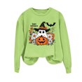 thumbnail image 5 of Women's Long Sleeve Crew Neck Sweatshirt Halloween Cute Ghost Pumpkin Graphic Relaxed Fit Casual Holiday Pullover Tops, 5 of 5