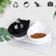 thumbnail image 3 of Comederos para gatos con soporte elevado, plataforma inclinada 15°, removible, a prueba de derrames, bebedero para gatos y perros pequeños Jormftte HS-0117, 3 of 5