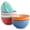 Multicolor, variant on HAPPY KIT Hand-painted Ceramic Cereal Soup Bowls, 6 inch, warm colors  Set of 6, 24 oz