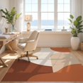 thumbnail image 3 of Design&I 8'x10' Washable Area Rug Beige Terracotta Abstract Waves Modern Geometric Design with Curves for Living Room, Family Extra Large Skid-Resistant Low Profile, 3 of 7