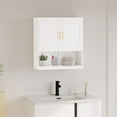 thumbnail image 5 of SAZYY Metal Bathroom Wall Cabinet with Door and Adjustable Shelves, Kitchen Hanging Cabinets, Buffet Sideboard Cabinet, Floor Cupboard, Over The Toilet Storage Cabinet, Wall-Mounted Cabinets,Dg-white, 5 of 8