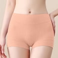 thumbnail image 4 of KHONTS Women's Seniors Plus Size Ribbed Panties Comfy Soft Seamless Full Coverage Boxer Brief High Waist Tummy Control Briefs Pink XXXXXXL, 4 of 9