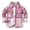 A, variant on Toddler Baby Boy Girl Flannel Plaid Shirt Jacket Button up Shacket Kid Long Sleeve Coat Tops(Blue,70)