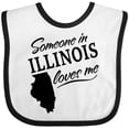 thumbnail image 3 of Inktastic Someone in Illinois Loves Me Boys or Girls Baby Bib, 3 of 4