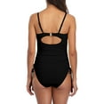 thumbnail image 3 of Charmo Ribbed One Piece Swimsuit for Women Tie Side High Cut Bathing Suits, 3 of 8