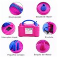 thumbnail image 2 of Bomba Para Inflar Globos Electrica Doble Inflador/fiestas rosa, 2 of 4