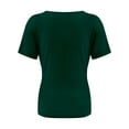 thumbnail image 3 of Womens Summer Short Sleeve T Shirts Slim Fit One Piece Cutout Scoop Neck Going Out Date Night Tops, 3 of 5