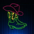 thumbnail image 2 of Glowneon Cowboy Boot And Hat Neon Sign, Art Wall Decor, 2 of 4