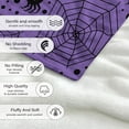 thumbnail image 6 of yulier Halloween Blanket Spiders and Spider Webs Print Throw Blanket Cozy Soft Lightweight Flannel Blanket Halloween Decorations for Couch Sofa, 27"x39", 6 of 6