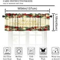 thumbnail image 2 of Merry Christmas Valance Curtains,Xmas Baubles Snowflakes Pine Trees Decors Xmas Holiday Theme Print Small Window Treatments For Kitchen Living Room Decor Rod Pocket Valances 54x18 Inch,1 Panel, 2 of 6