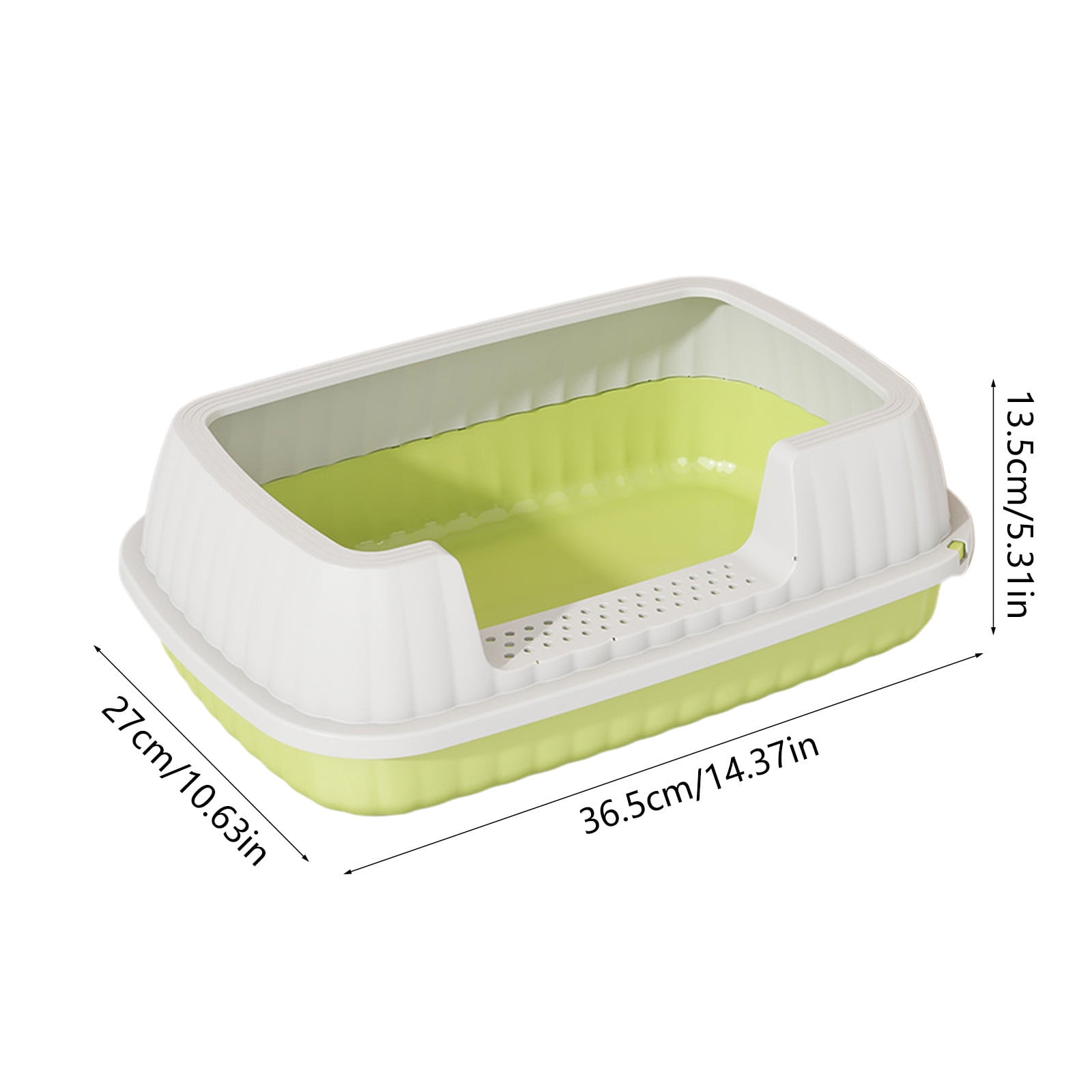Bwiyojiz Storage & Organization 14.37x10.63x4.72" Semi Enclosed High Bar Litter Box with Splashs Proof Designs Provides Ample Space for Cats Includes Shovel Kittens, Gifts for Family, Green