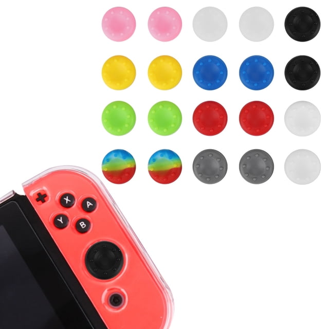 Tapas de Joystick, Cubierta de Silicona para el Pulgar, Accesorios de Controlador, Fondos Antresslizante para Joystick para Controladores /PS3 /360, Exquisito, Aleatorio 20 Piezas