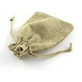 thumbnail image 3 of 10 Pcs 7.08" Long Burlap Packing Pouches with Drawstring Design Linen Burlap Pouches Gift Bags Small Candy Pouch Gunny Sack Bags for Christmas Party Wedding Favors Jewelry Bags Dark Khaki DIY, 3 of 4
