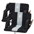 thumbnail image 2 of EuKer 2 Pack Stadium Seats for Bleachers, 20.5" Portable Folding Stadium Chairs with 6-Position Adjustment and Cup Holder, Black/Gray, 2 of 8