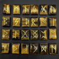 thumbnail image 2 of 25pcs Amorphous Gemstone Runes Alphabet Engraved Rune Crystal Divination Runes, 2 of 5